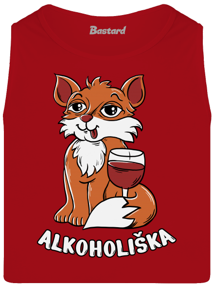 Vínová Alkoholiška pánské tílko Red