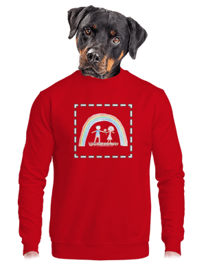 Dětské kresby - nahraj vlastní unisex mikina bez kapuce Red