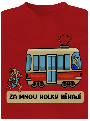 Za mnou holky běhají pánské sportovní tričko Red Mal