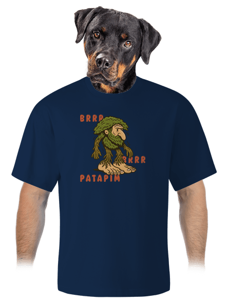 Brrr Brrr Patapim – Italian Brainrot unisex tričko oversized Midnight Blue