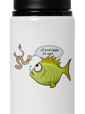 Ryba a žížala lahev na vodu White