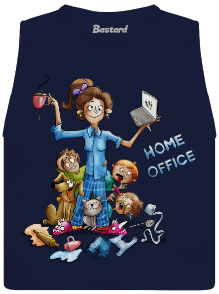Maminčin home office dámské tílko volné Navy