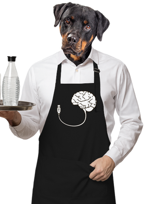 USB mozek zástěra Black