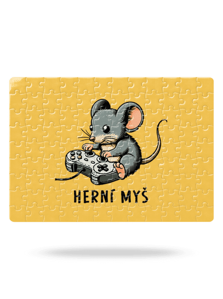 Herní myš puzzle White