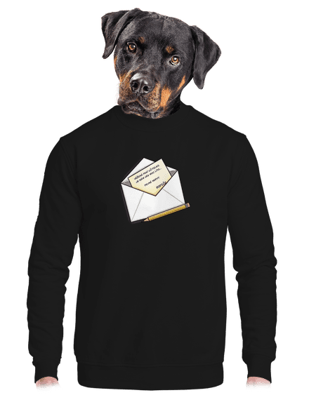Dopis učitelce unisex mikina bez kapuce Black