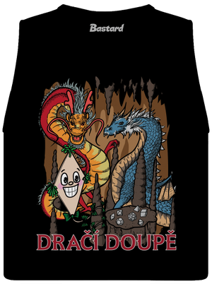 Dračák dámské tílko volné Black