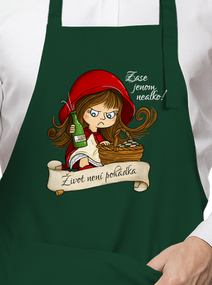 Zase nealko – Život není pohádka zástěra Bottle Green