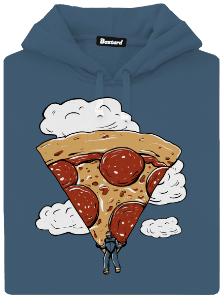 Pizzašutista dámská mikina klokanka Denim