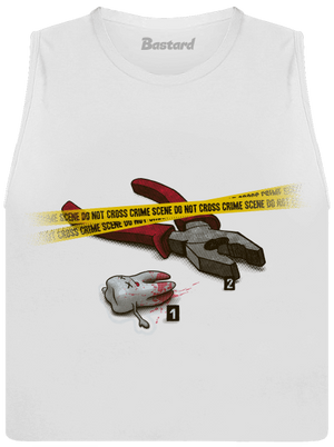 Zoubkovražda dámské tílko volné White