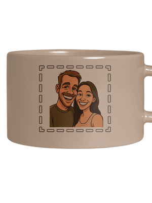 Karikatura z vlastní fotky hrnek makronka Brown Macaron