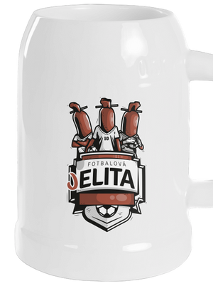 Fotbalová jelita půllitr White