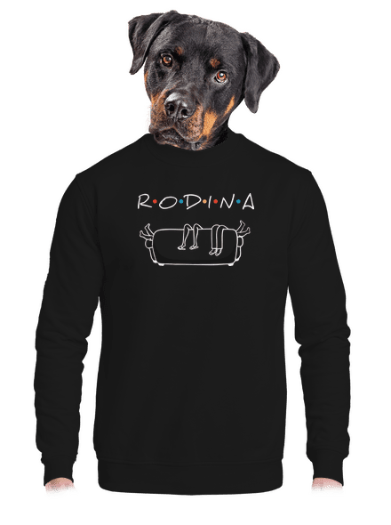 Rodina unisex mikina bez kapuce Black