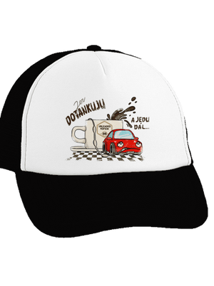 Dotankuju a jedu kšiltovka truckerka Black cap