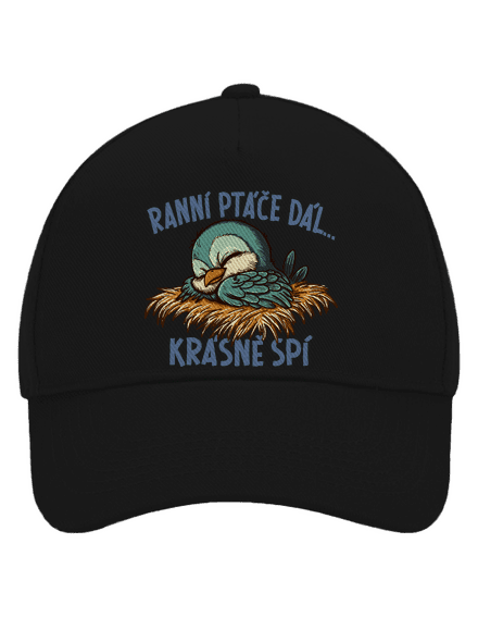 Ranní ptáče spí kšiltovka baseballka Black
