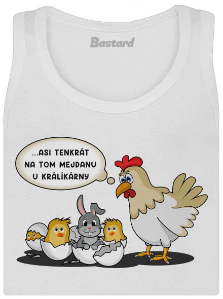 Mejdan u králíkárny dámské tílko klasické White