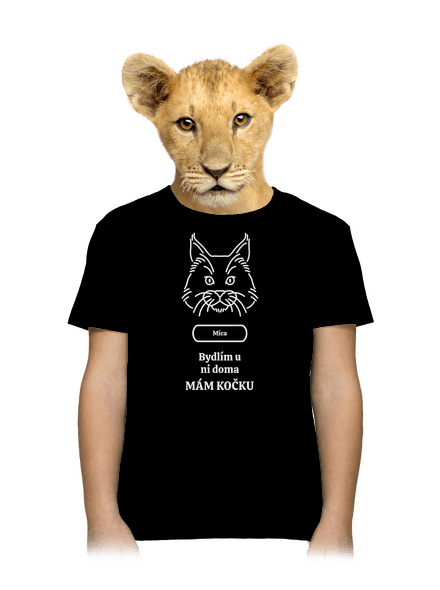 Nemůžu, mám kočku dětské tričko Black