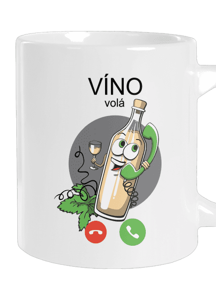 Bílé víno volá velký hrnek White