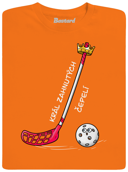 Král zahnutých čepelí - florbal dětské tričko Orange