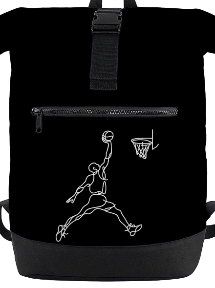 One line slam dunk batoh Black