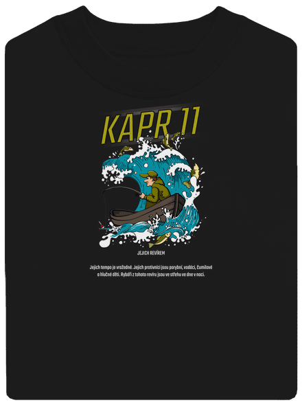 Kapr 11 unisex mikina bez kapuce Black