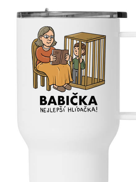 Babička hlídačka termohrnek White