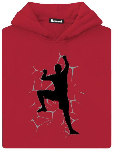 Horolozec dětská mikina klokanka Fire Red