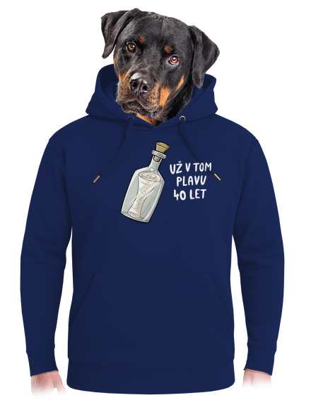 Už v tom plavu unisex mikina premium Navy