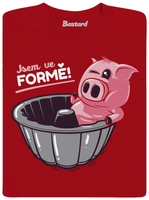 Ve formě pánské tričko Red