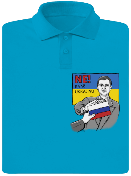 Ne! Radši Ukrajinu pánská polokošile Blue Atol