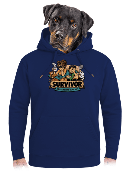 Survivor  unisex mikina premium Navy