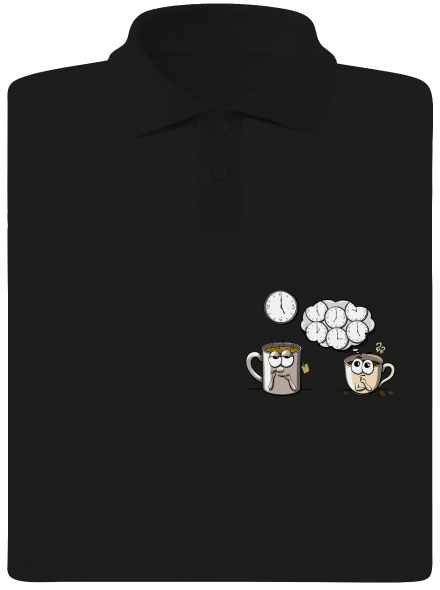 Čaj o páté, káva stále pánská polokošile Black