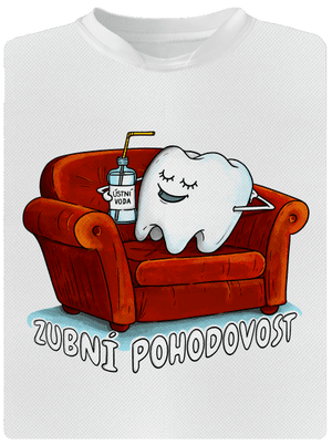 Zubní pohodovost dětské sportovní tričko White