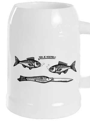 Vostrá rybička půllitr White