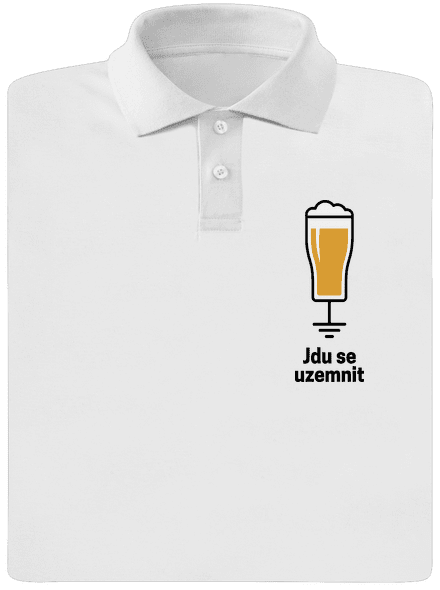 Jdu se uzemnit pánská polokošile White
