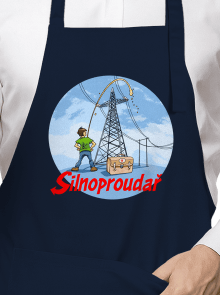 Silnoproudař zástěra Navy