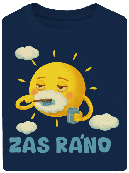 Zas ráno unisex tričko oversized Midnight Blue