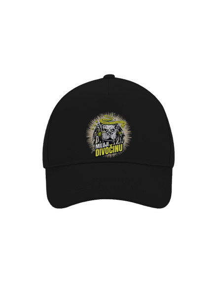 Miluji divočinu kšiltovka baseballka Black