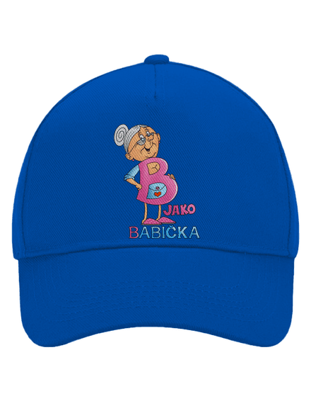 B jako babička kšiltovka baseballka Bright Royal