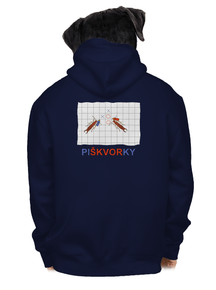 Škvoří piškvorky pánská mikina na zip Navy