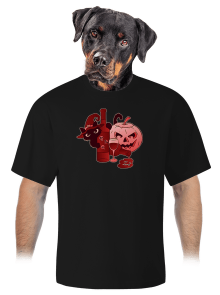 Hello, víno unisex tričko oversized Black