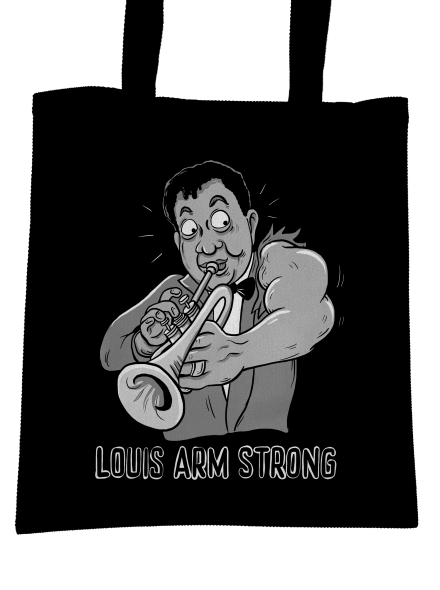Louis Armstrong taška Black