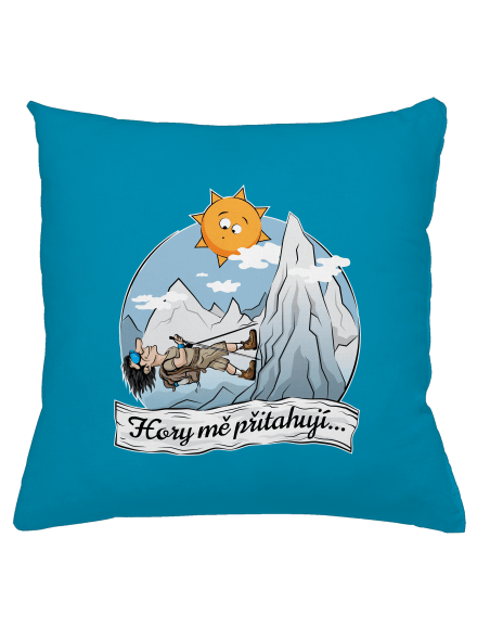 Hory mě přitahují polštář Blue Turquoise