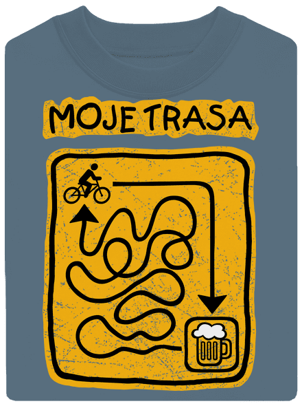Moje trasa unisex mikina bez kapuce Nordic Blue