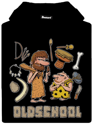 Oldschool pánská mikina klokanka Black