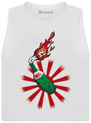 Kamikaze dámské tílko volné White