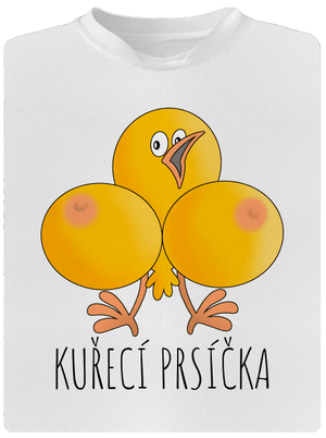 Kuřecí prsíčka pánské sportovní tričko White