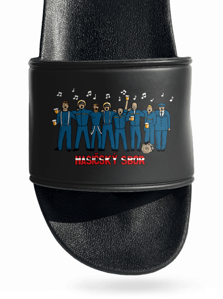 Hasičský sbor pantofle Black