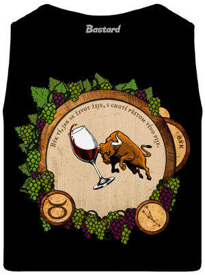 Vinný horoskop: Býk pánské tílko Black