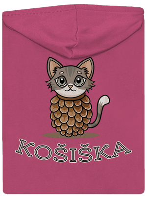 Košiška dámská mikina na zip Magenta