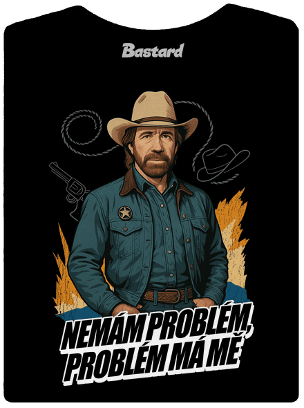 B19: Chuck Norris z Walker, Texas Ranger dámské tričko premium Black